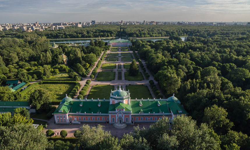 Усадьба кусково вид сверху фото